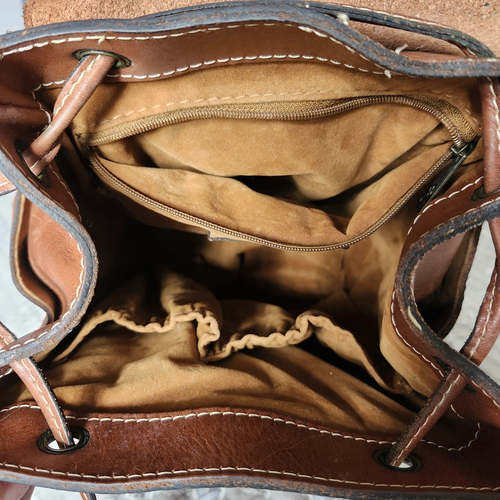 Patricia Nash Tan Leather Backpack - Picture 5 of 9